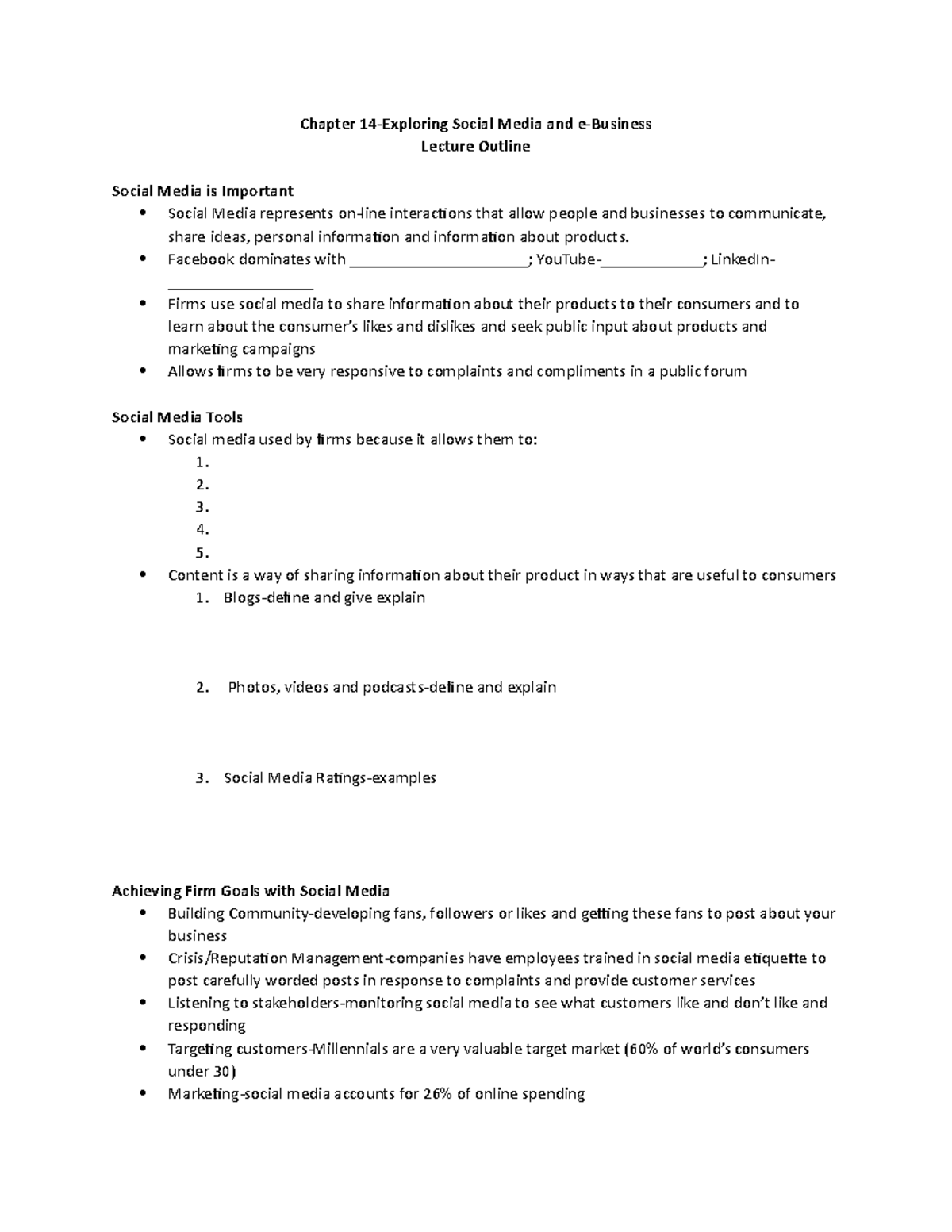 Chapter 14 Lecture Notes For Students - Chapter 14-Exploring Social ...