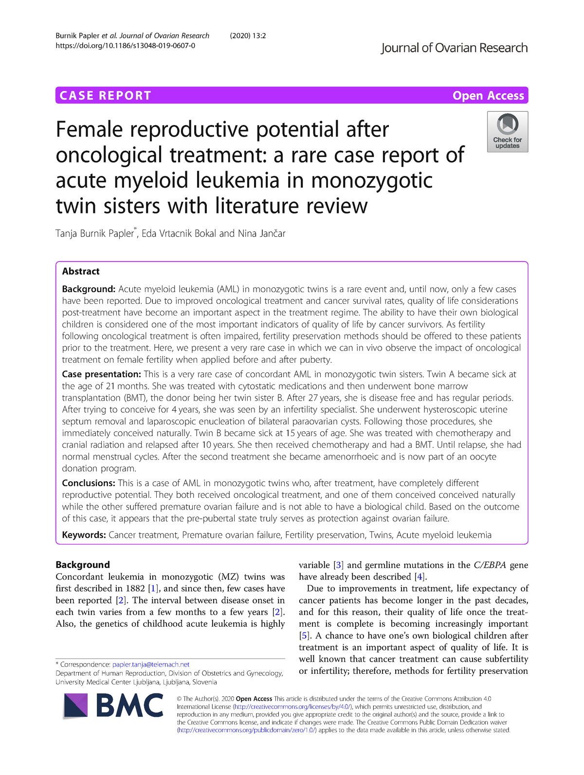 case study for acute myeloid leukemia