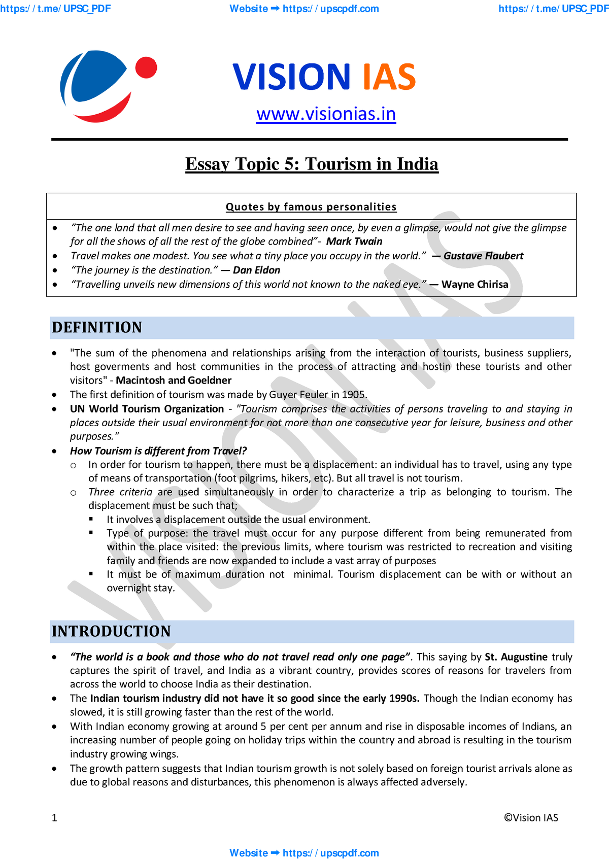 essay topics vision ias