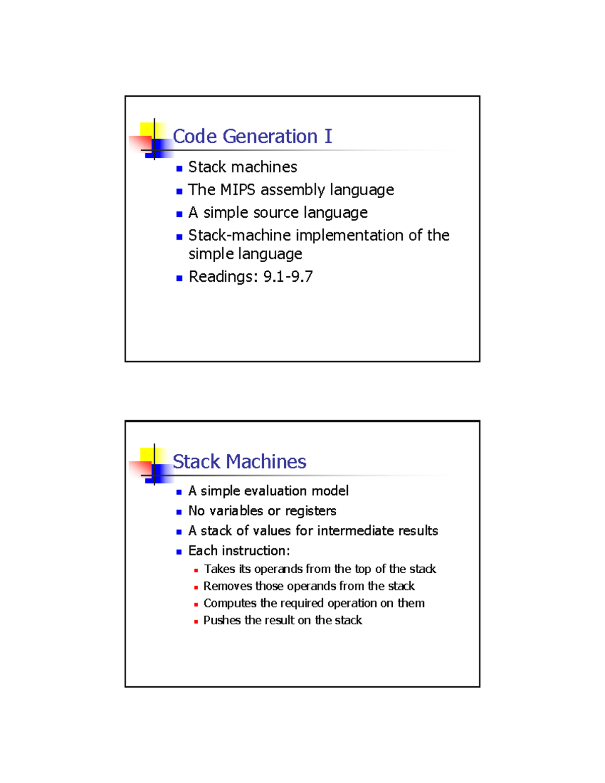 Theory Of Computation Formal Languages notes - Code Generation I Stack ...