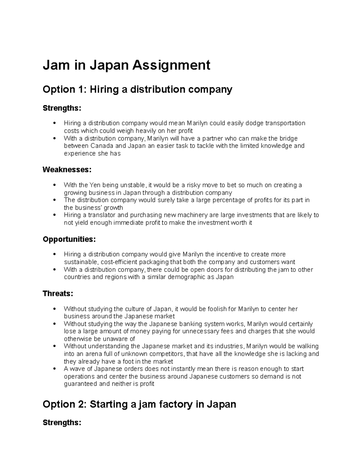 japan assignment