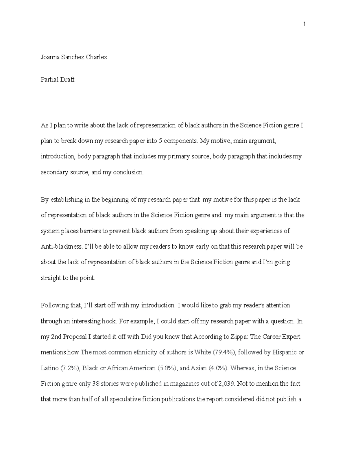 Partial Draft - Prof.Fryer-Davis - 1 Joanna Sanchez Charles Partial ...