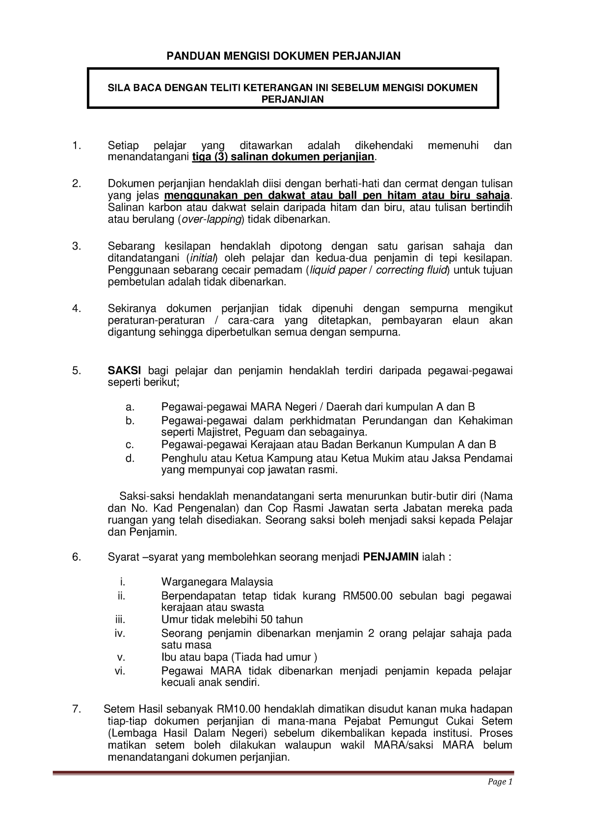 Panduan Mengisi Perjanjian KPM - Network Management - UniKL - Studocu