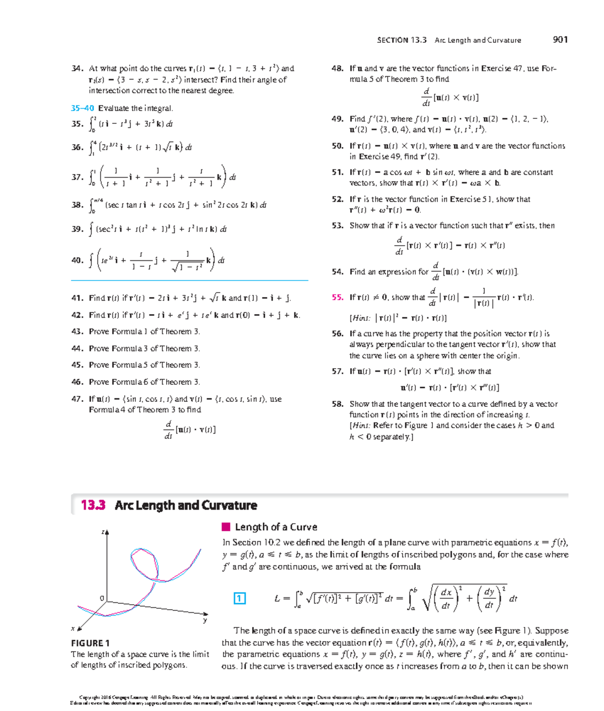 Math ch-13-3 - math work - SECTION 13 Arc Length and Curvature 901 34 ...