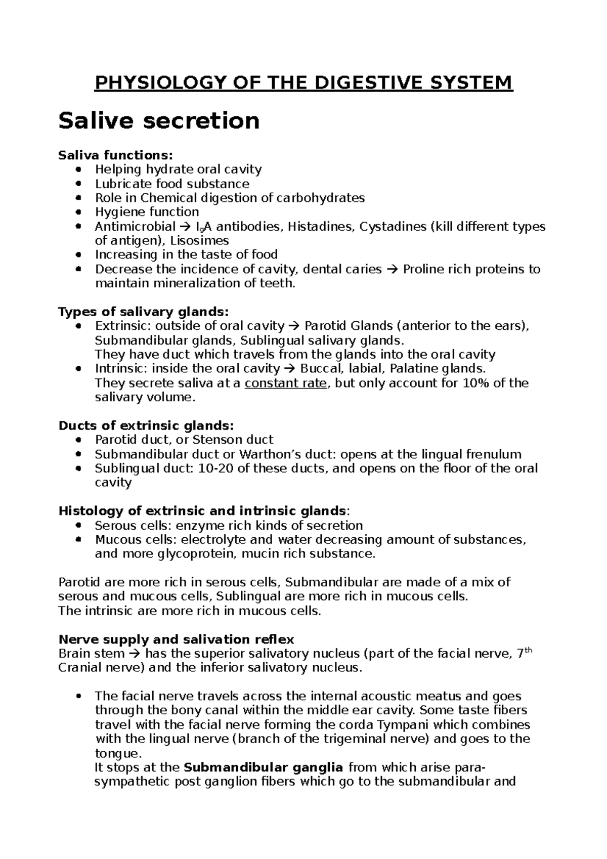 Physiology OF THE Digestive System - PHYSIOLOGY OF THE DIGESTIVE SYSTEM ...