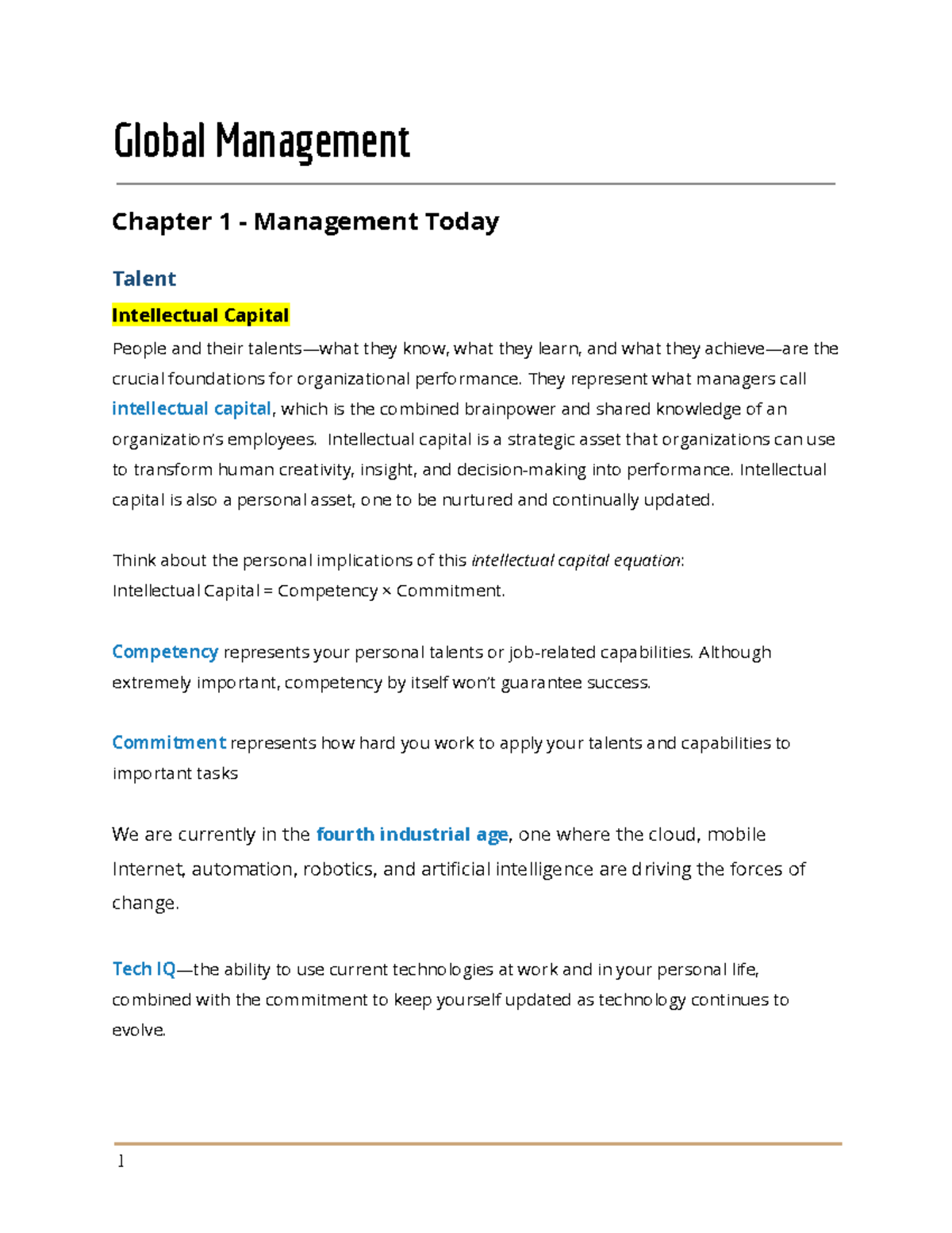GMS Midterm Notes - Global Management Chapter 1 - Management Today ...