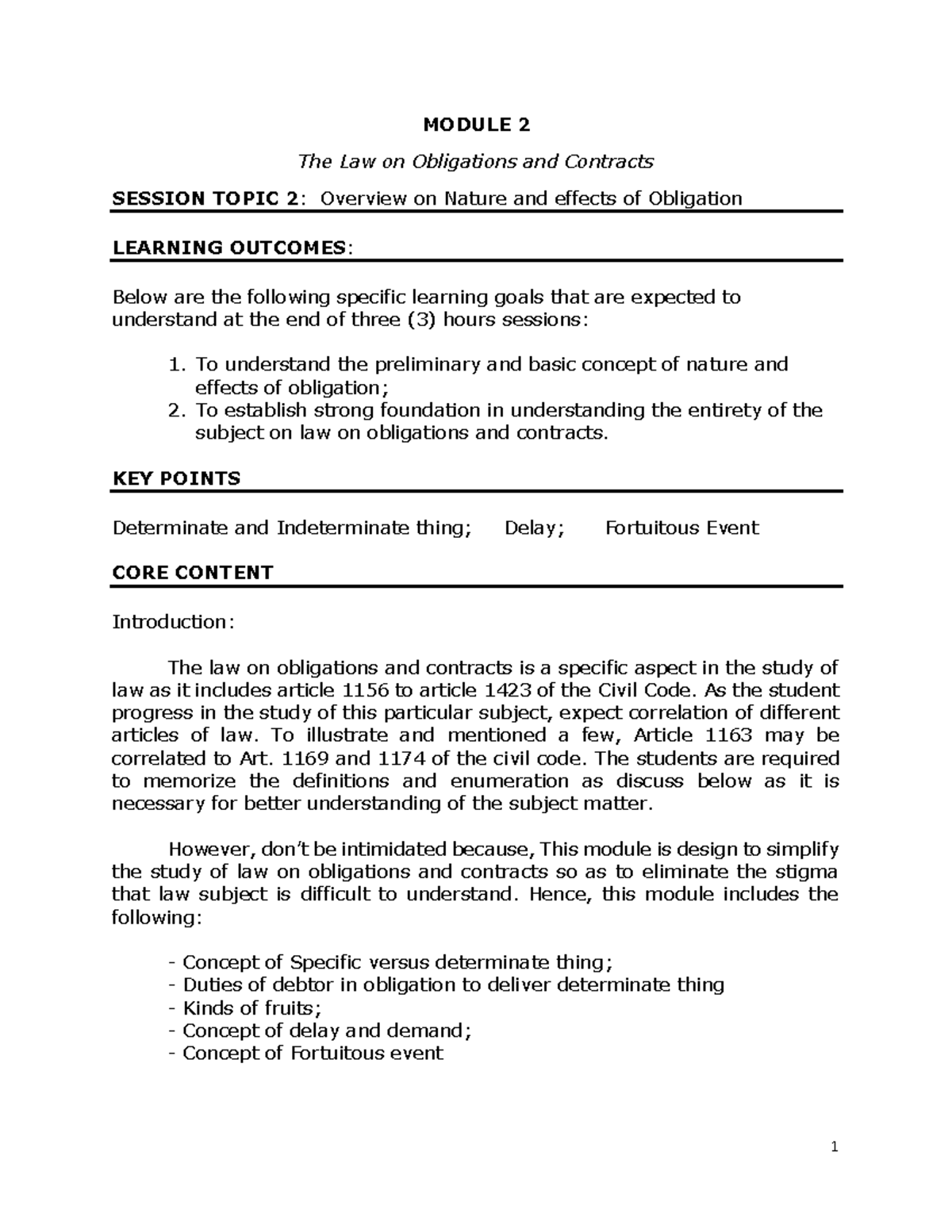 Module 2 Lecture Notes 2 Law On Obligations And Contracts Studocu Module 2 Lecture Notes 2 Law On Obligations And Contracts Studocu