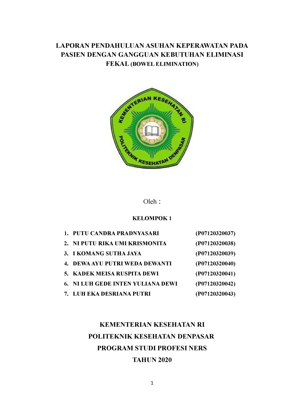 Laporan Pendahuluan - LAPORAN PENDAHULUAN ASUHAN KEPERAWATAN PADA ...