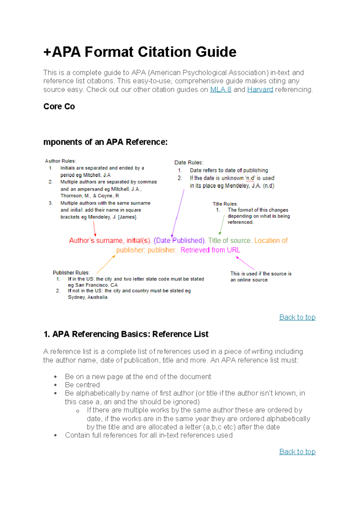 APA Format Citation Guide - +APA Format Citation Guide This is a ...