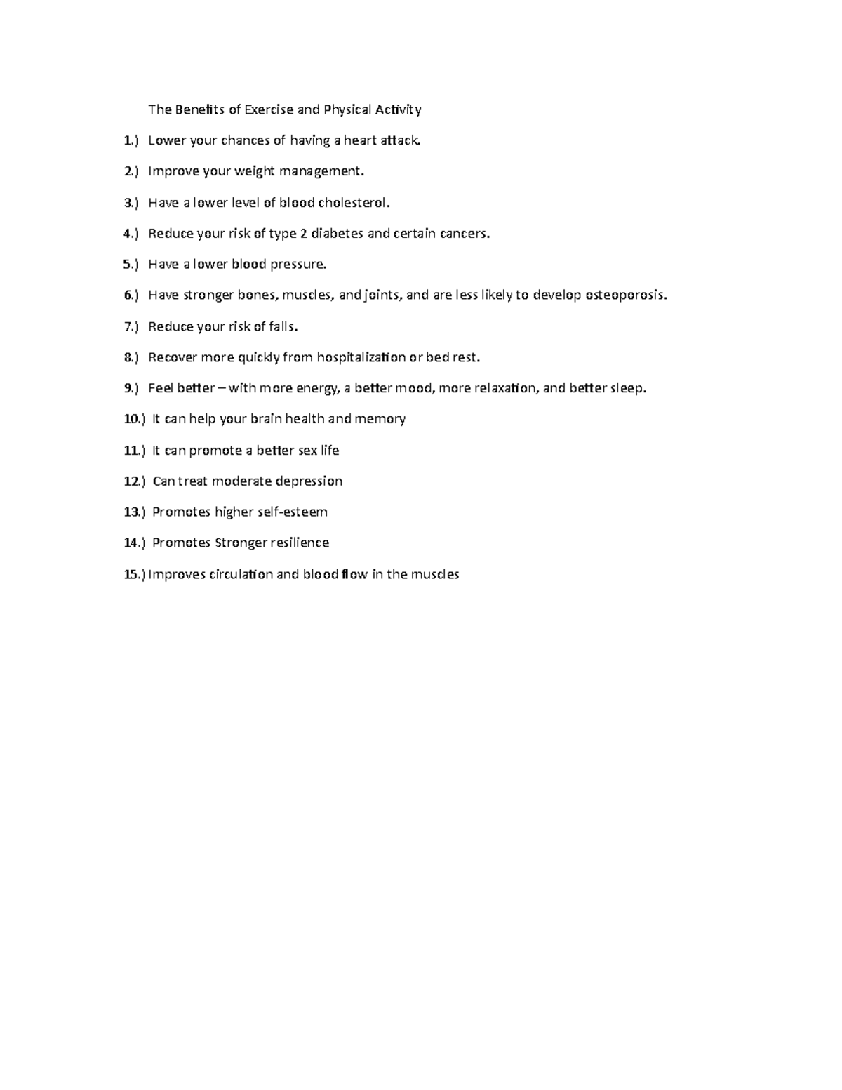 The Benefits of Regular Physical Activity - The Benefits of Exercise ...