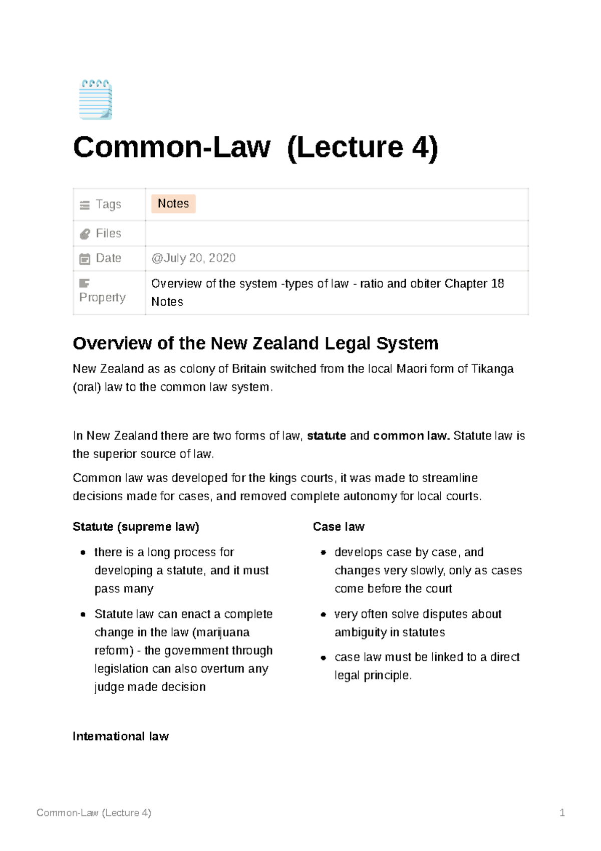 Common Law Lecture 4 рџ Common Law Lecture 4 Tags Notes Files Date Common Law Lecture 4 рџ Common Law Lecture 4 Tags Notes Files Date