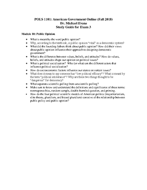 Chapter 5 SG - POLS 1101: American Government (Fall 2022) Chapter 5 ...