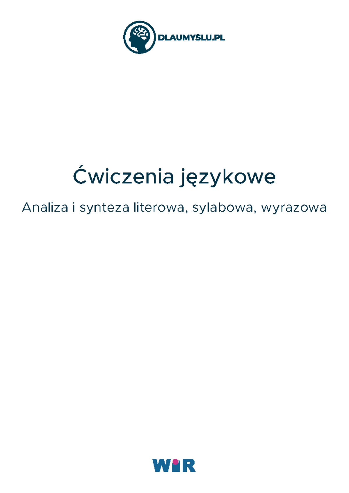 Cwiczenia jezykowe analiza synteza literowa sylabowa wyrazowa