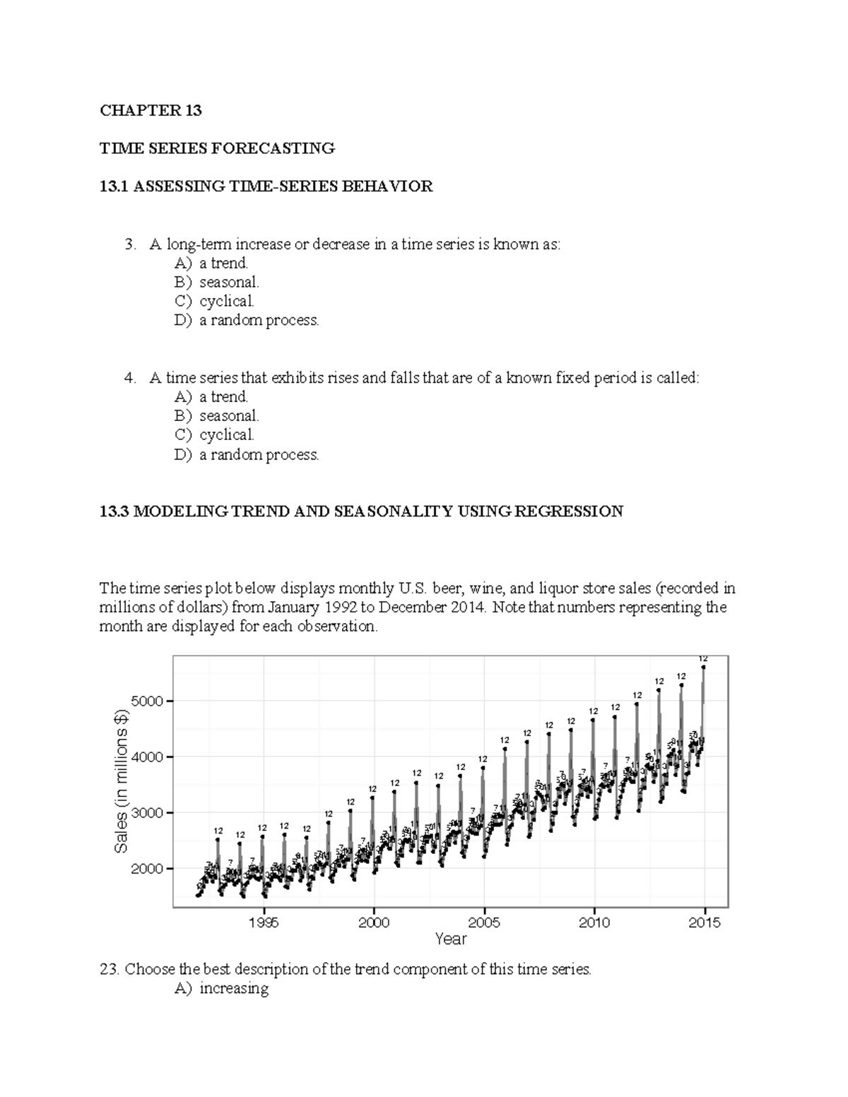 Practice problems - Chapter 13 (without answers) - CHAPTER 13 TIME ...