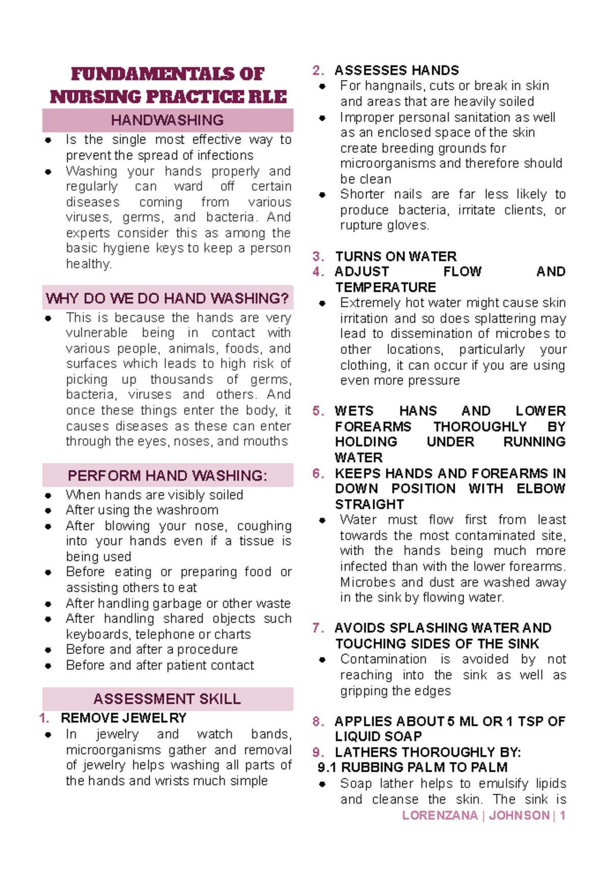 Funda RLE Prelims - sssssssss - FUNDAMENTALS OF NURSING PRACTICE RLE ...