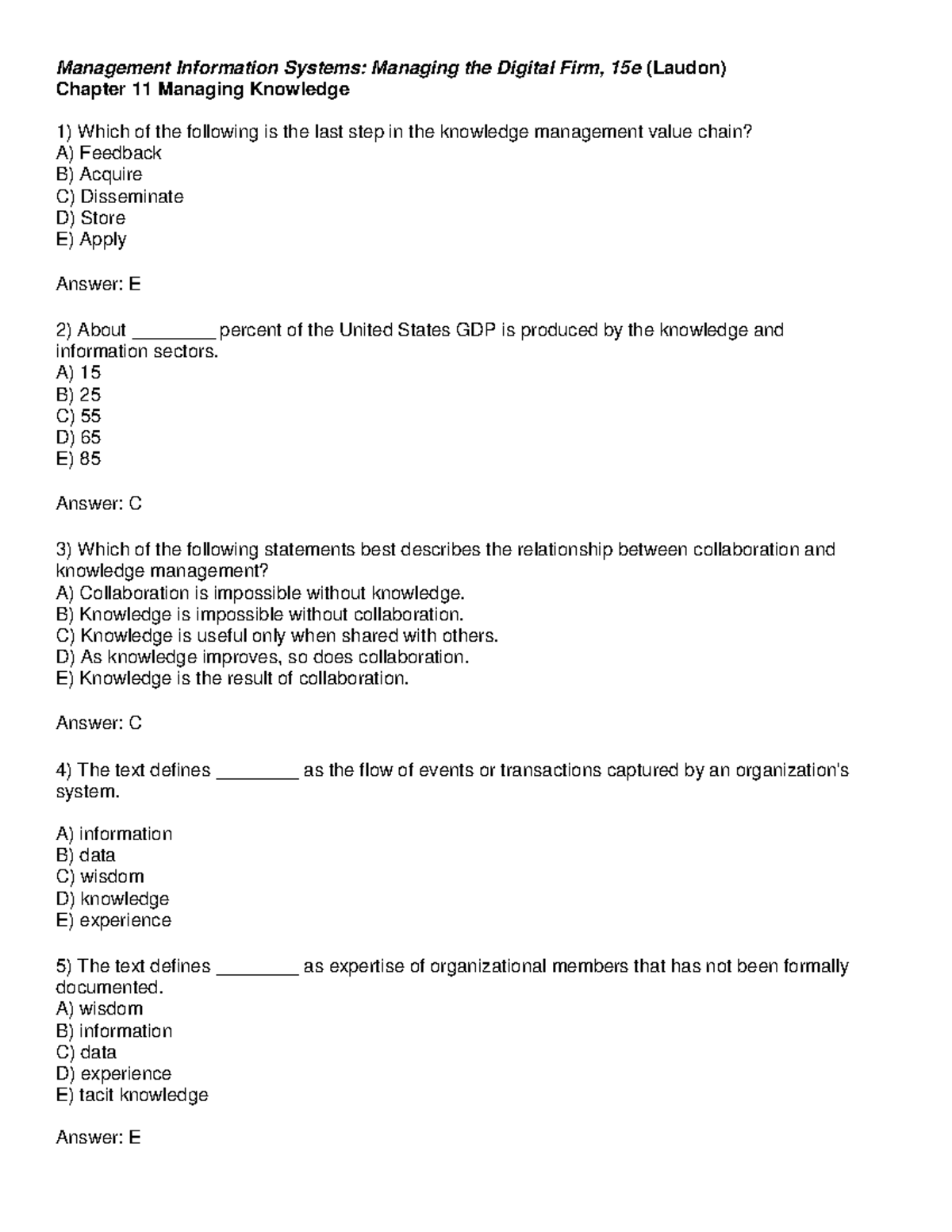 MIS - //////////////// - Management Information Systems: Managing the ...