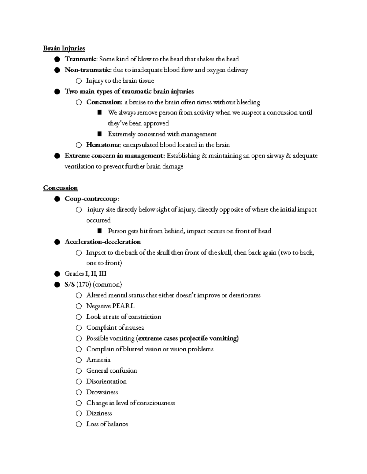 Head and Spine Injuries - Brain Injuries Traumatic: Some kind of blow ...