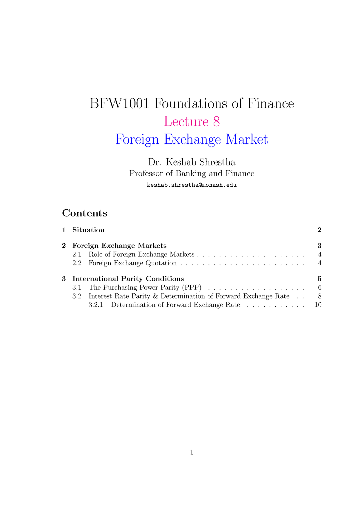 Lec8 BFW1001 2023 - Lecture 8 Foundation In Finance - BFW1001 ...