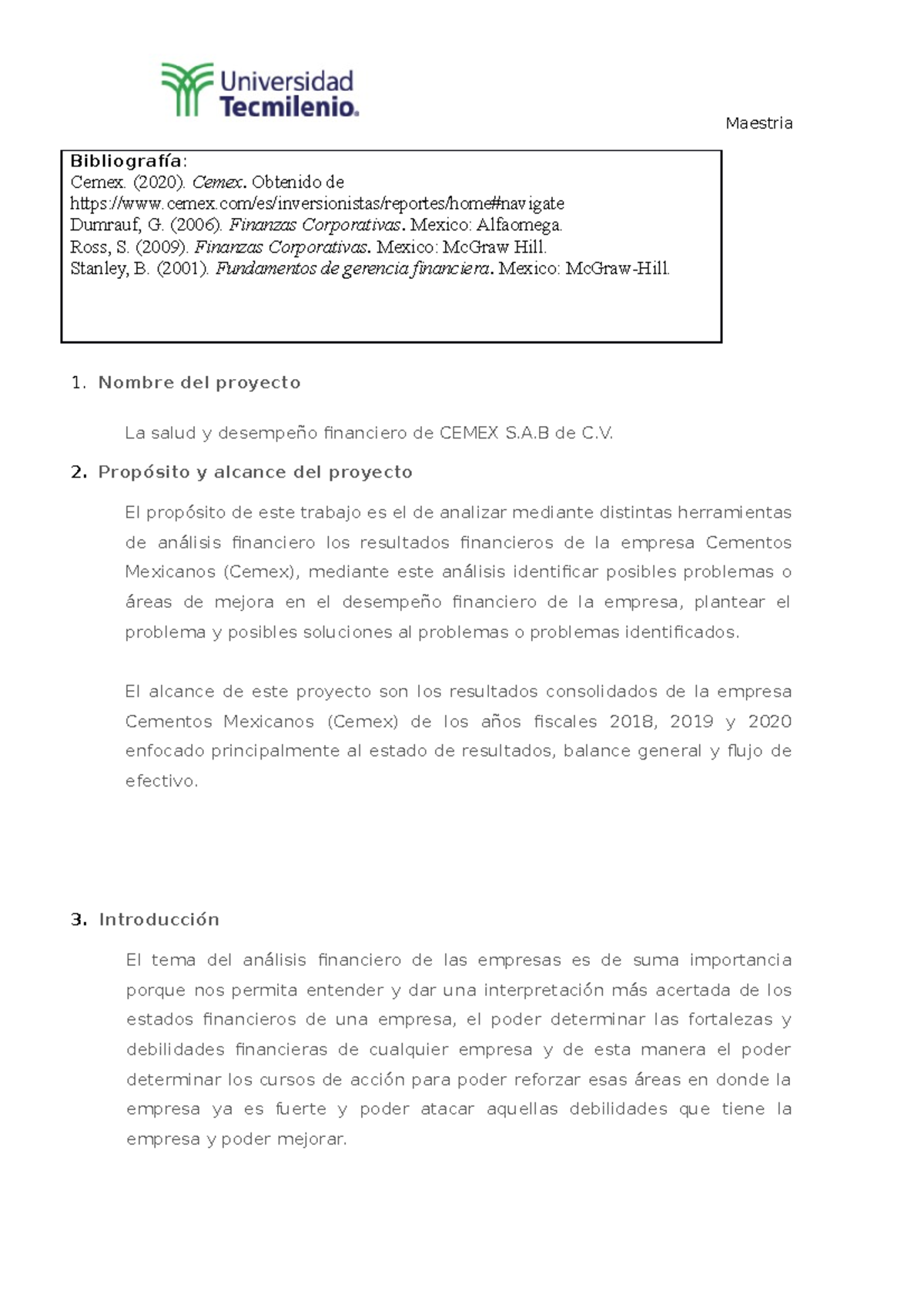 Evidencia 2 Cemex - Practice material for this subject - Bibliografía ...
