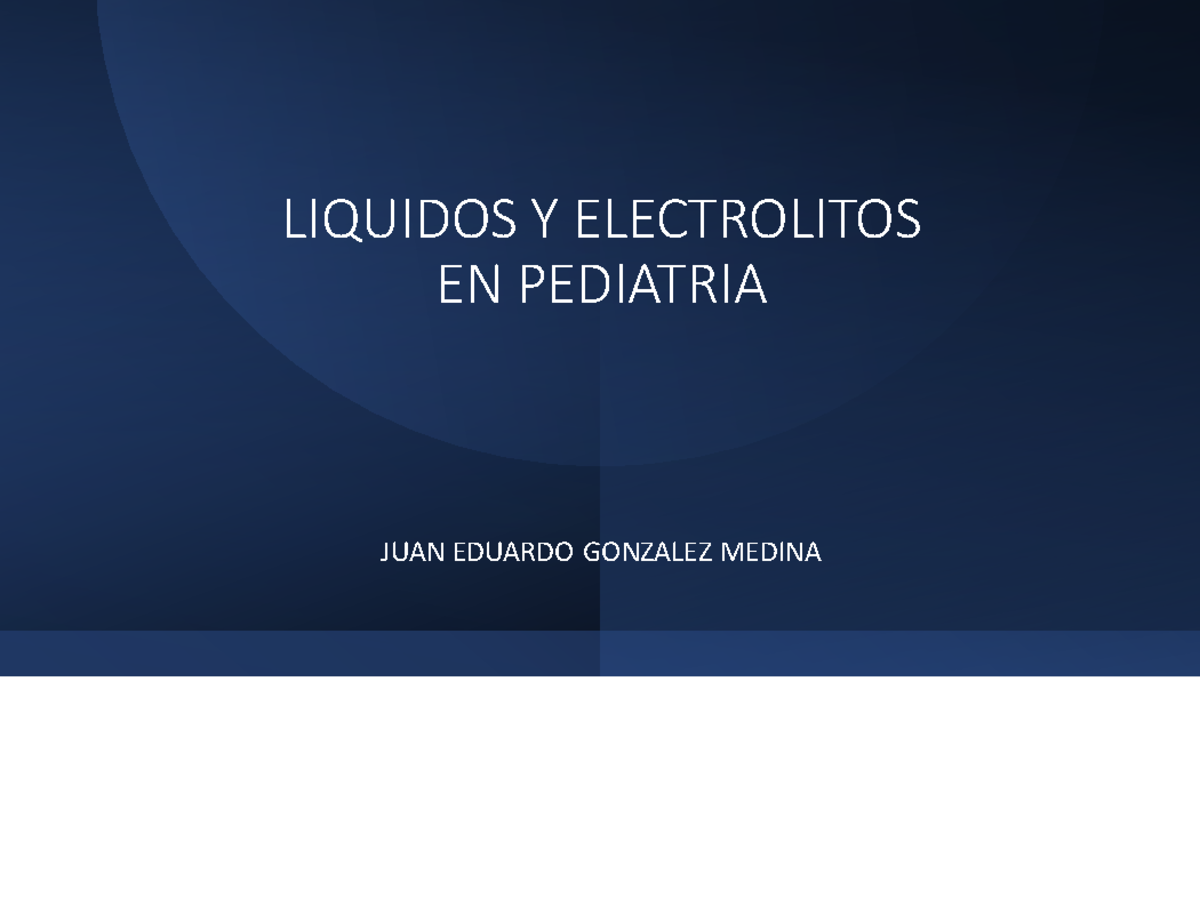 Liquidos Y Electrolitos En Pediatria Pdf 2018 www.studocu.com