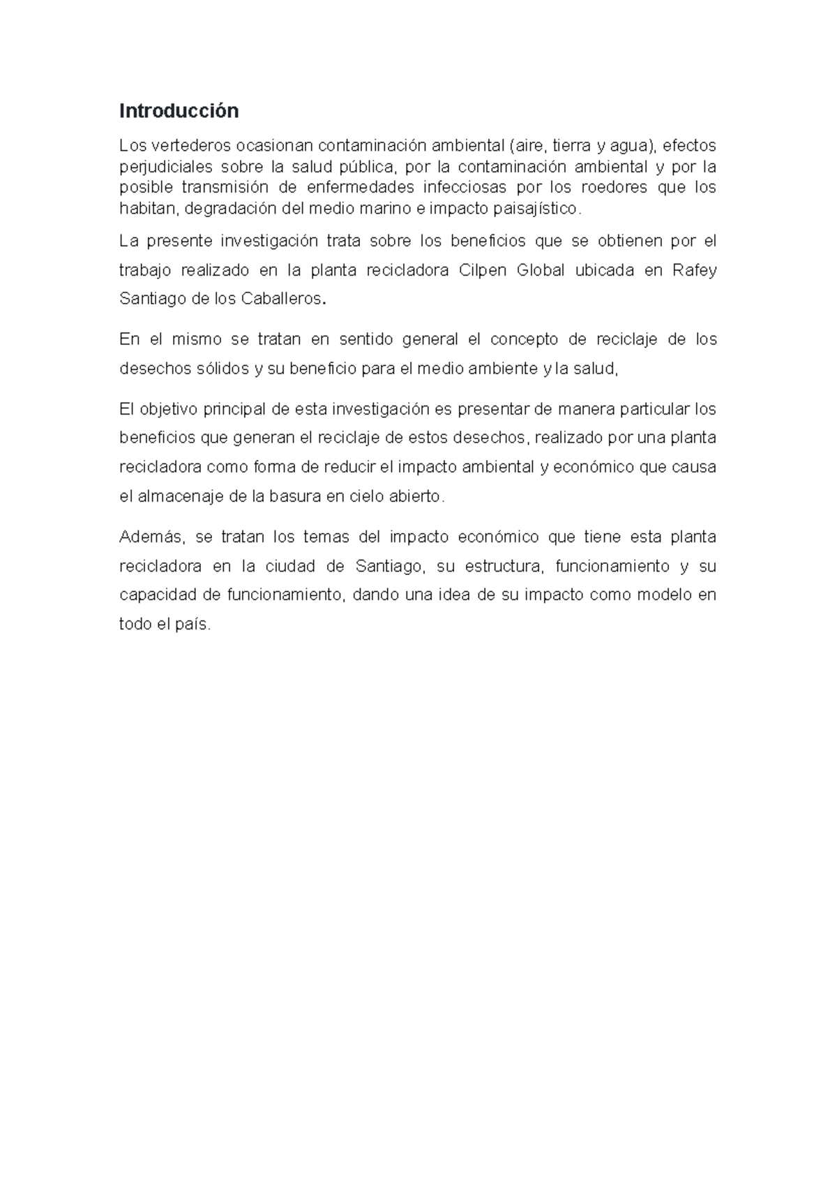 Beneficios Obtenidos Por La Puesta En Funcionamiento De La Planta ...