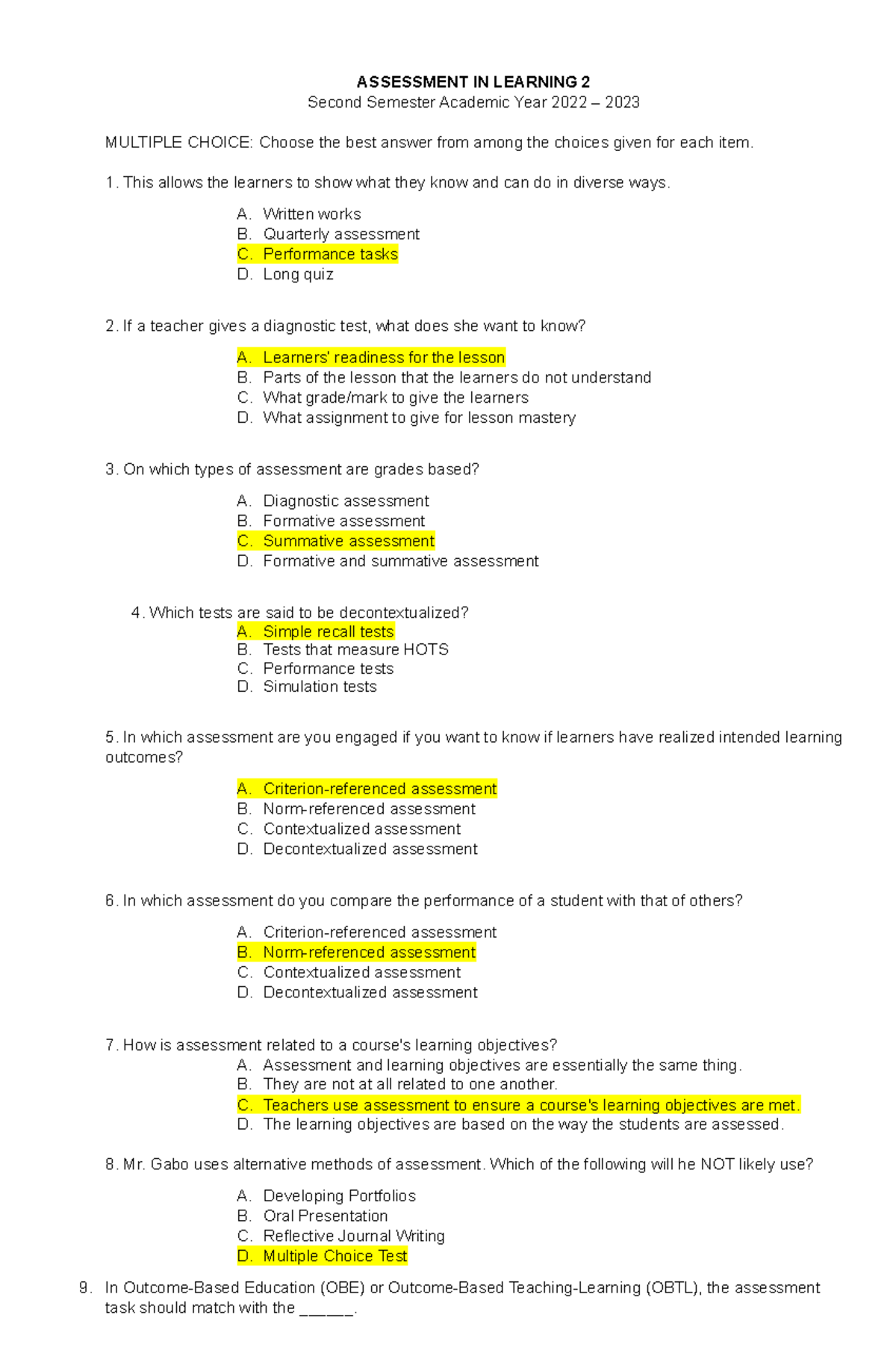 Difference Between Contextualized And Decontextualized Assessment