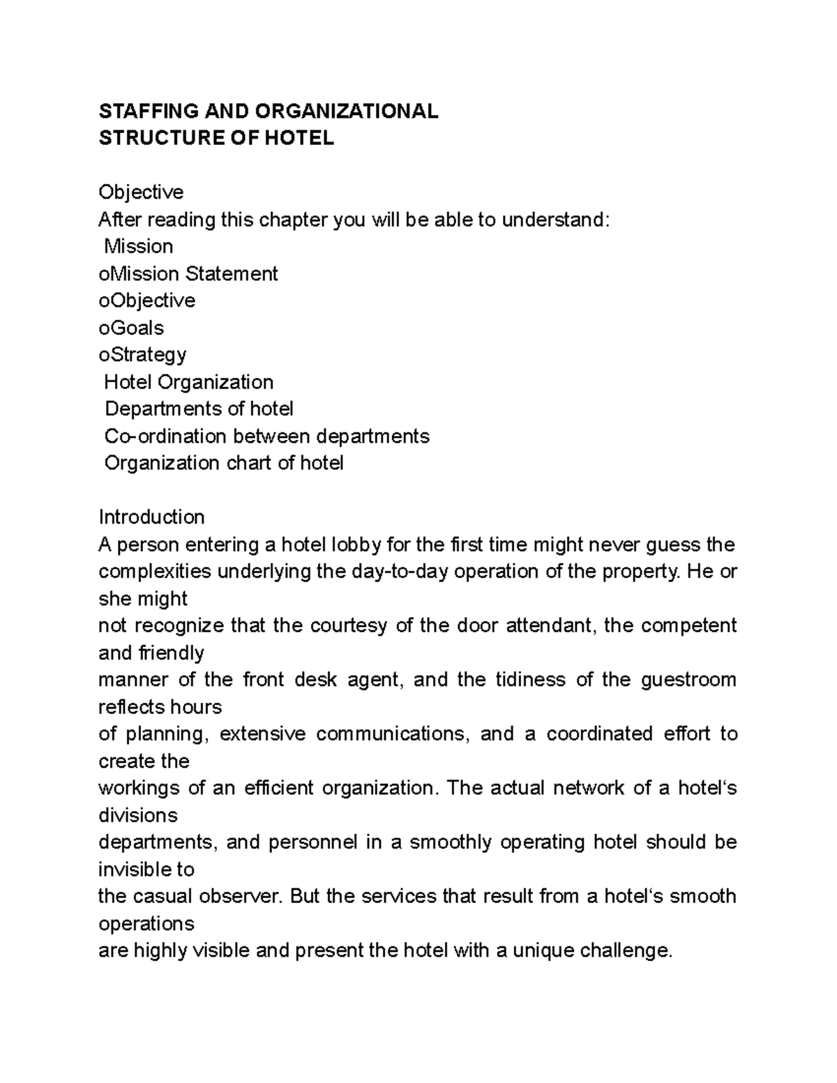 Staffing AND Organizational hospitality - STAFFING AND ORGANIZATIONAL ...