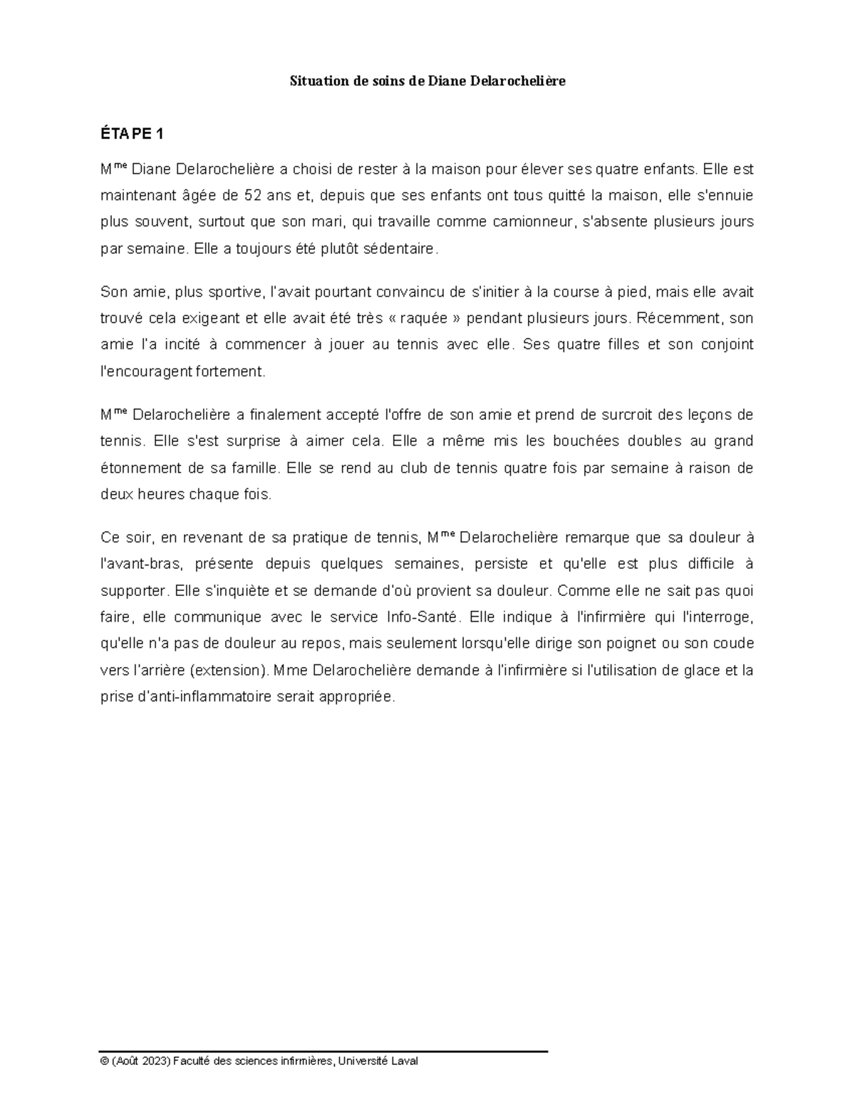 Frère De Sang Zusammenfassung Situation de Diane Delarocheli%C3%A8re %28A2023%29 - ÉTAPE 1 Mme Diane