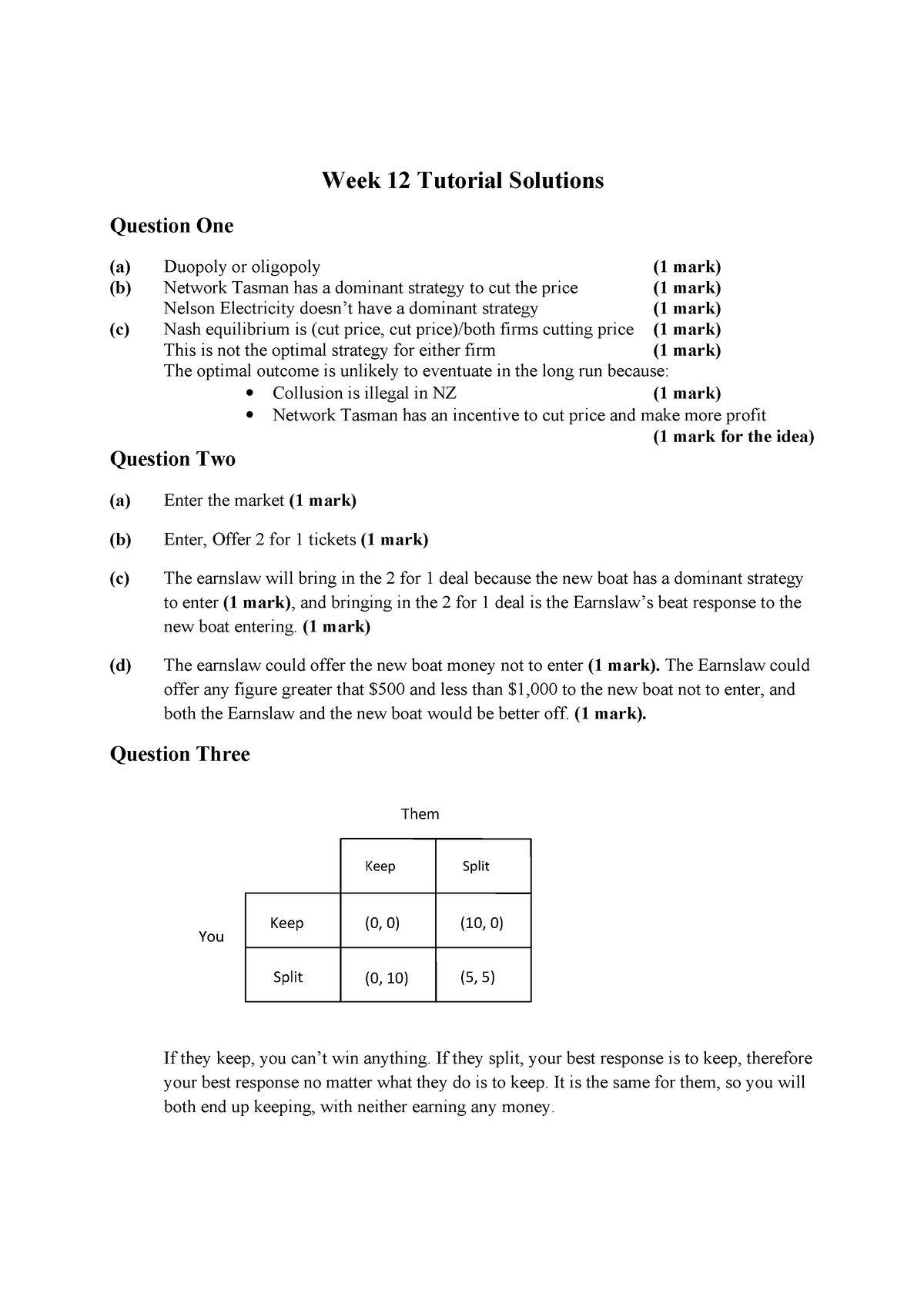 Externalities Tutorial Solutions - Week 12 TutorialSolutions Question ...