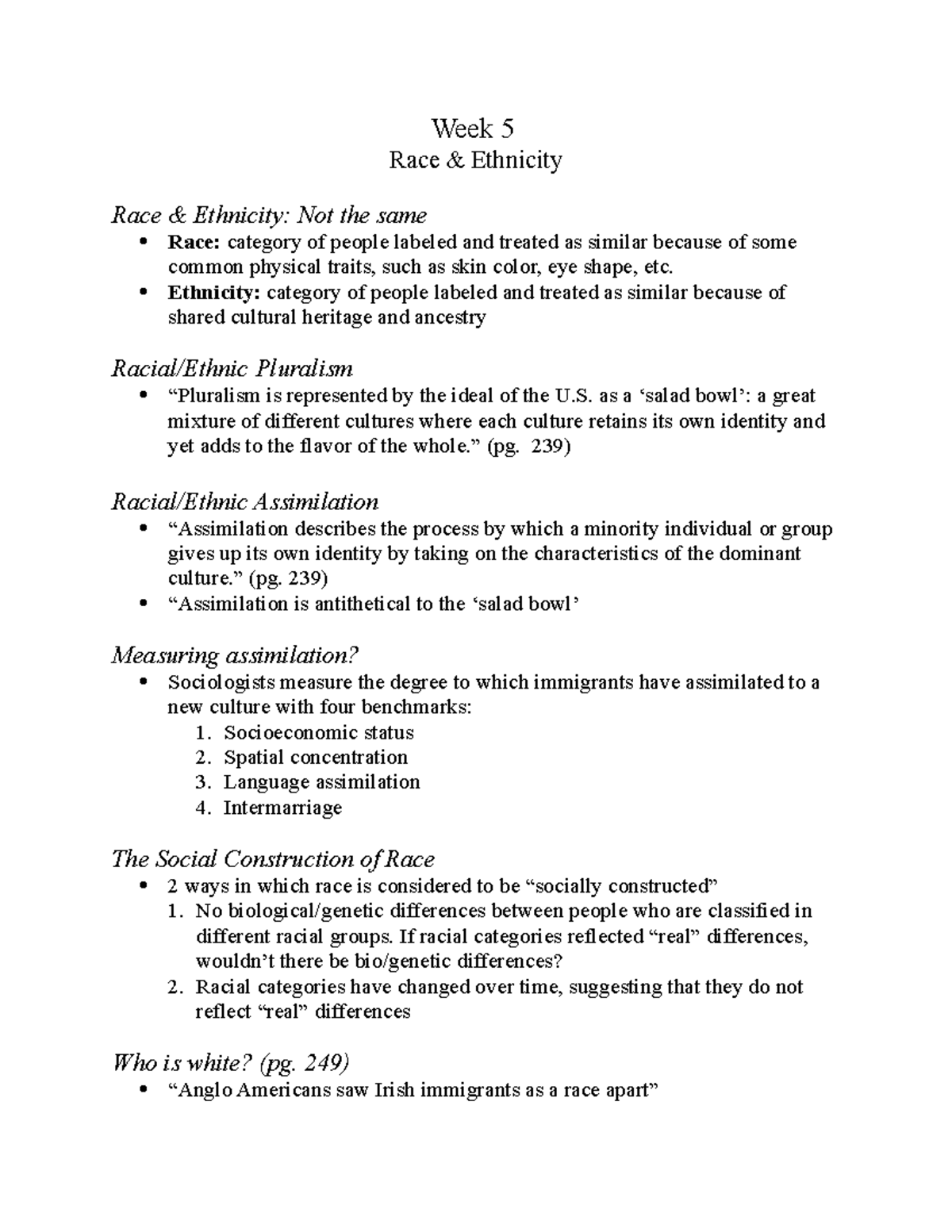 Race Ethnicity and Institutional Racism - Studocu