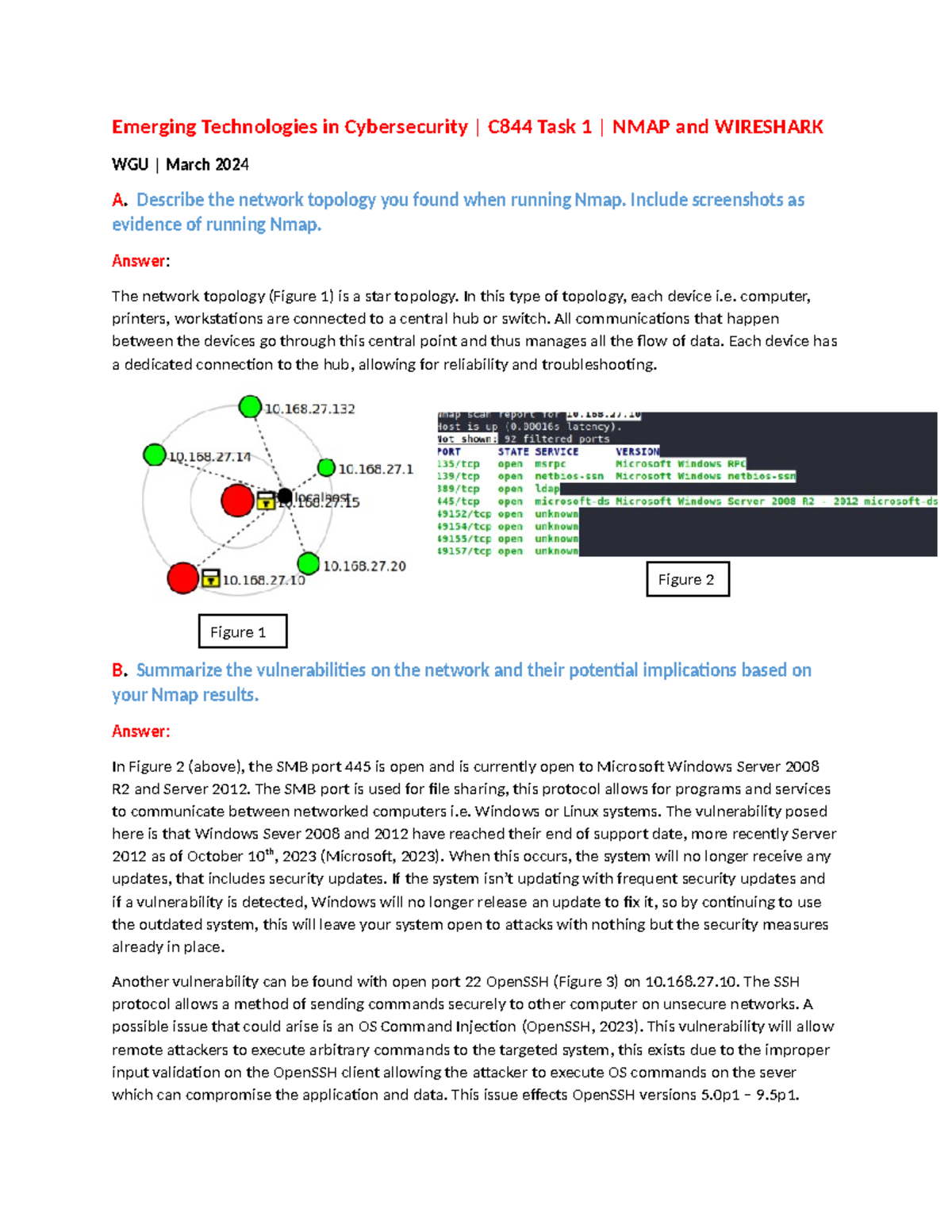 Emerging Technologies In Cybersecurity | C844 Task 1 | NMAP And ...