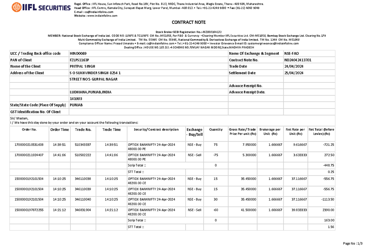 Digital Contract - Regd. Office : IIFL House, Sun Infotech Park, Road ...