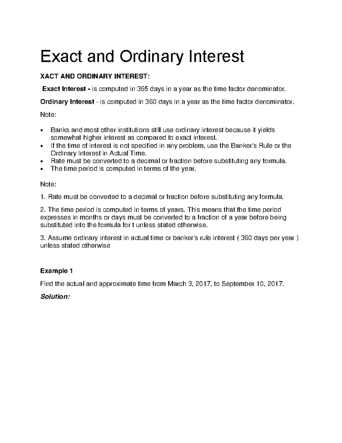 Exact And Ordinary Interest Mathematics In The Modern World TIP 