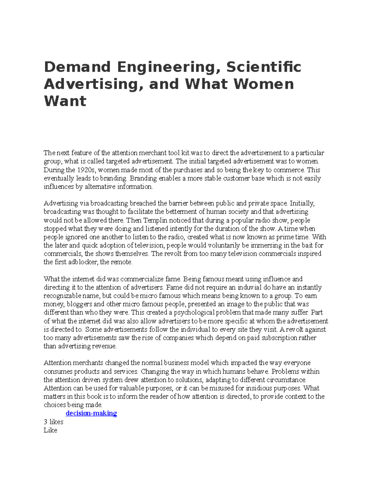 Demand Engineering - Practise material - Demand Engineering, Scientific ...