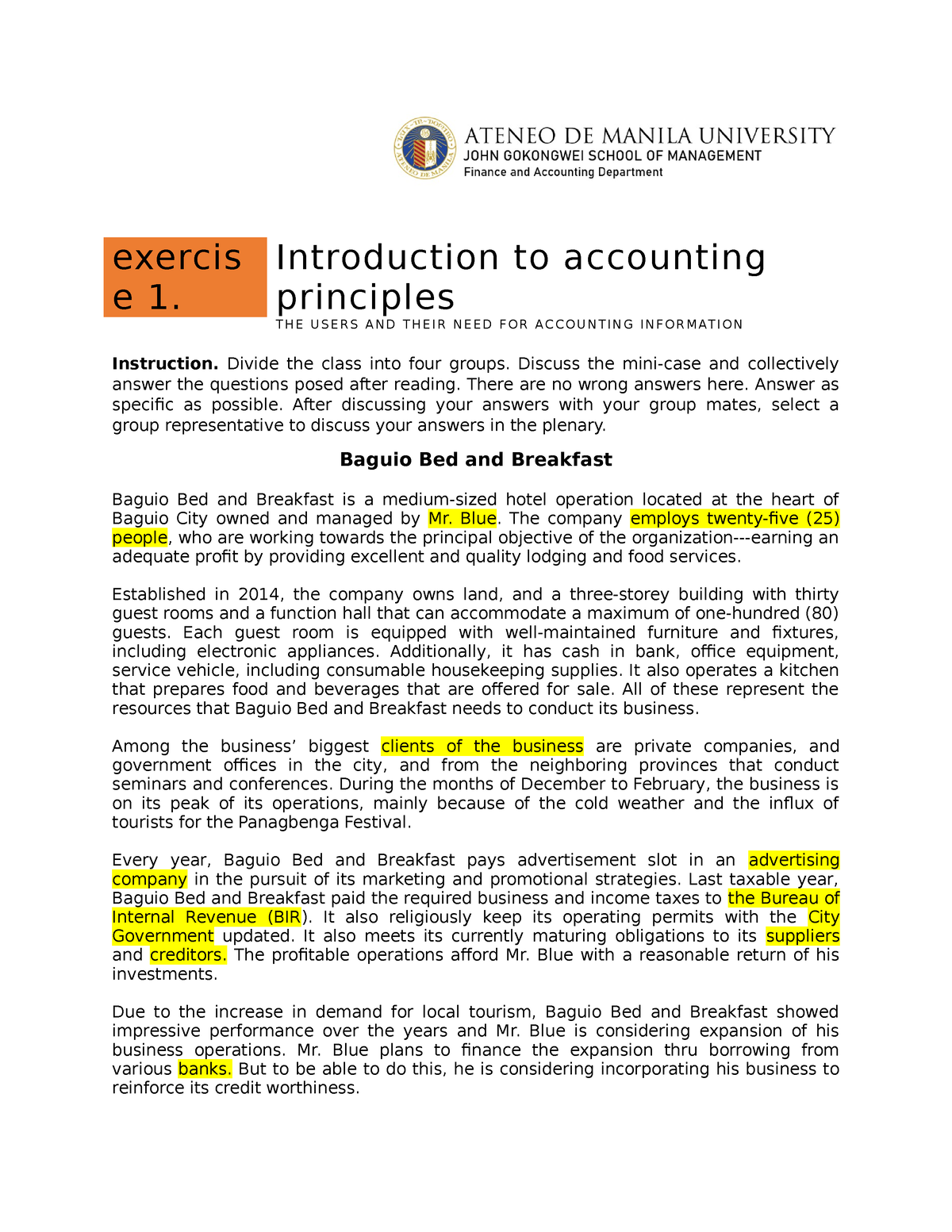 Discussion M1(C). Users Of Accounting Information And Their Needs ...