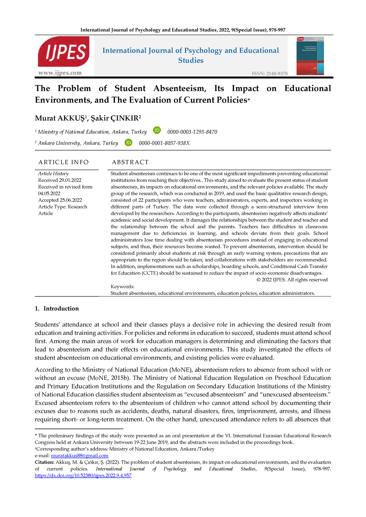 educational psychology articles 2022