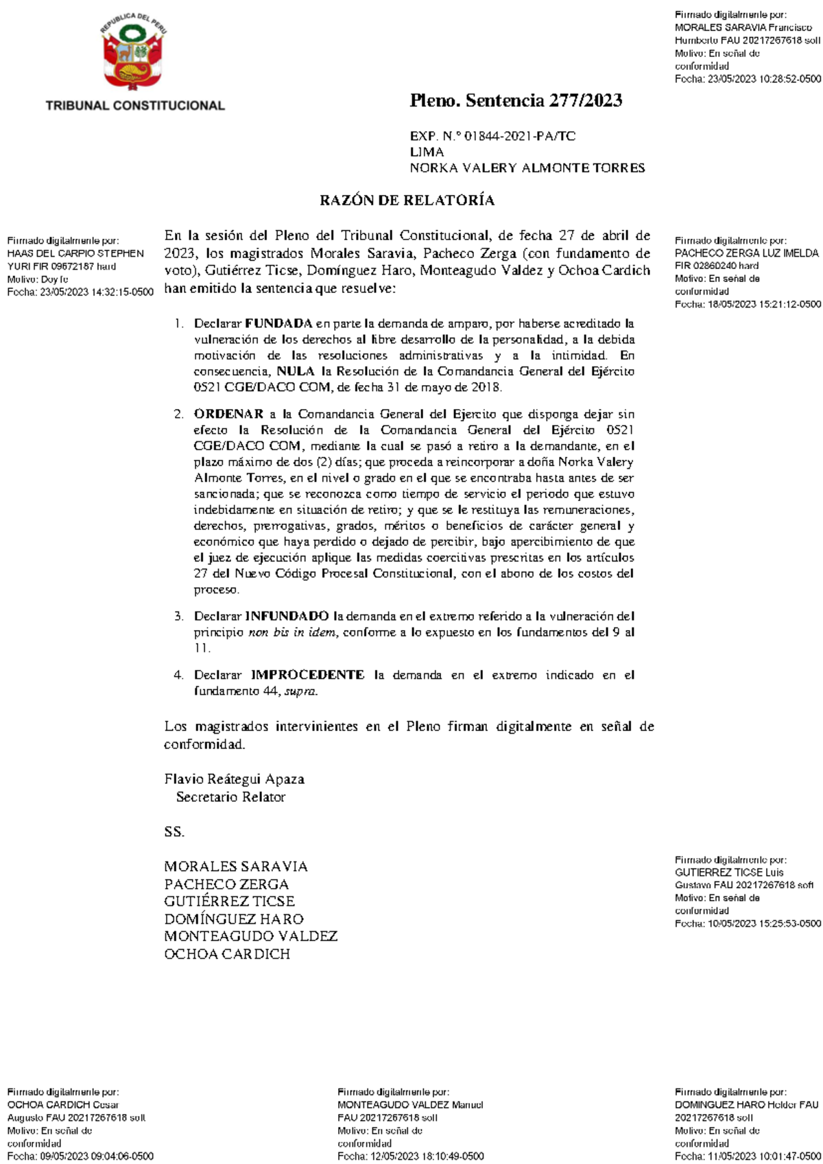 01844-2021-AA%20Sentencia%20TC - Pleno. Sentencia 277/ EXP. N.° 01844