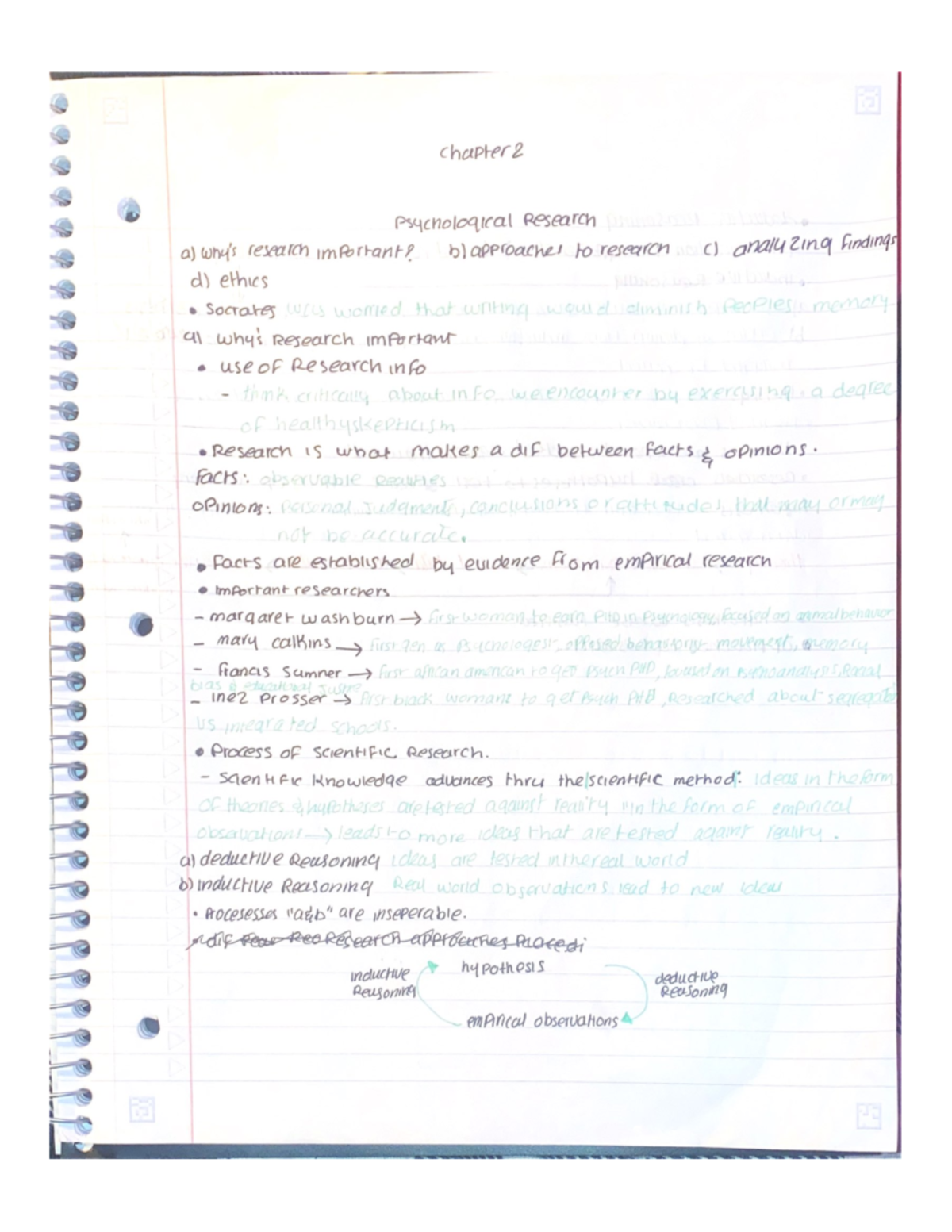 Chapter 2 Notes - PSY 101 - Studocu