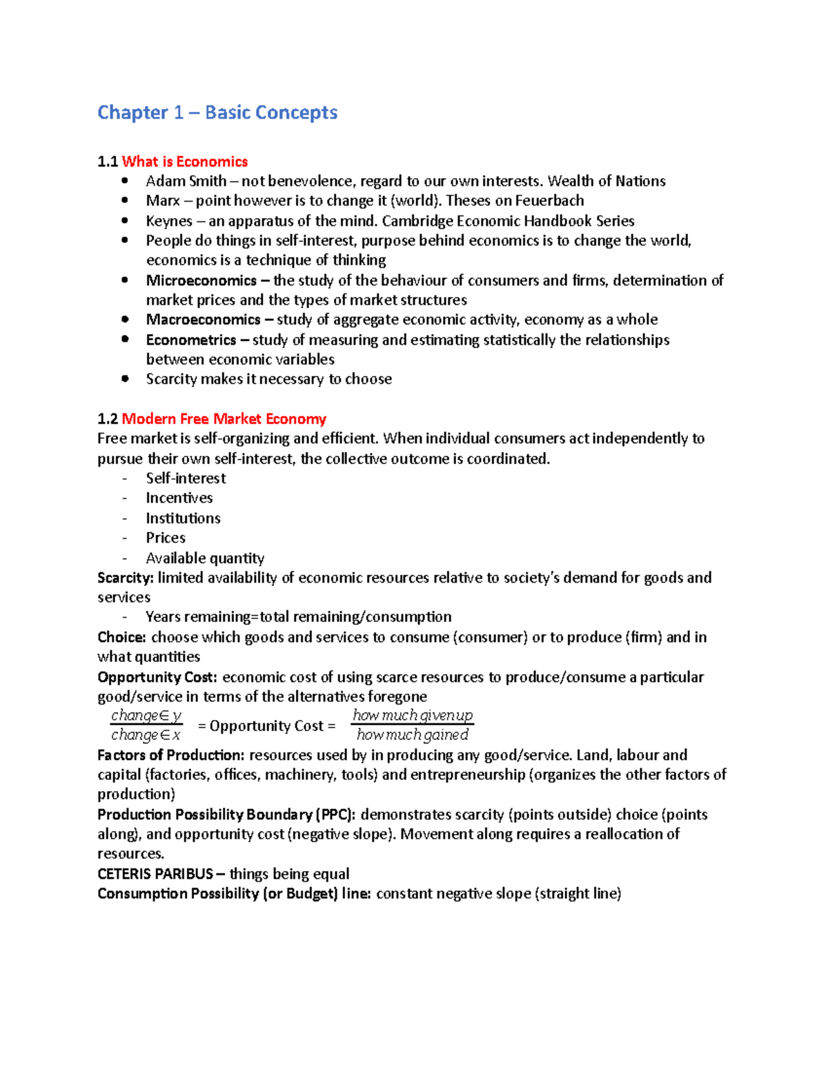 ECON 1101 - Chpt 1 - Lecture Notes 1 - Chapter 1 – Basic Concepts 1 Is ...