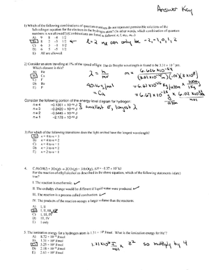 Chem 101 DL Review Solutions 1 - CHEM 101DL: Core Concepts in Chemistry ...