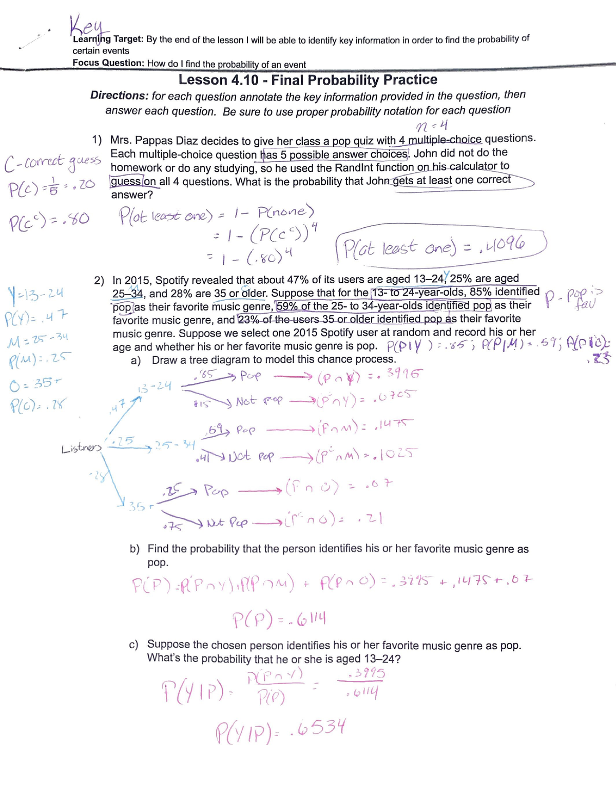 lesson 10 homework 3.4 answer key