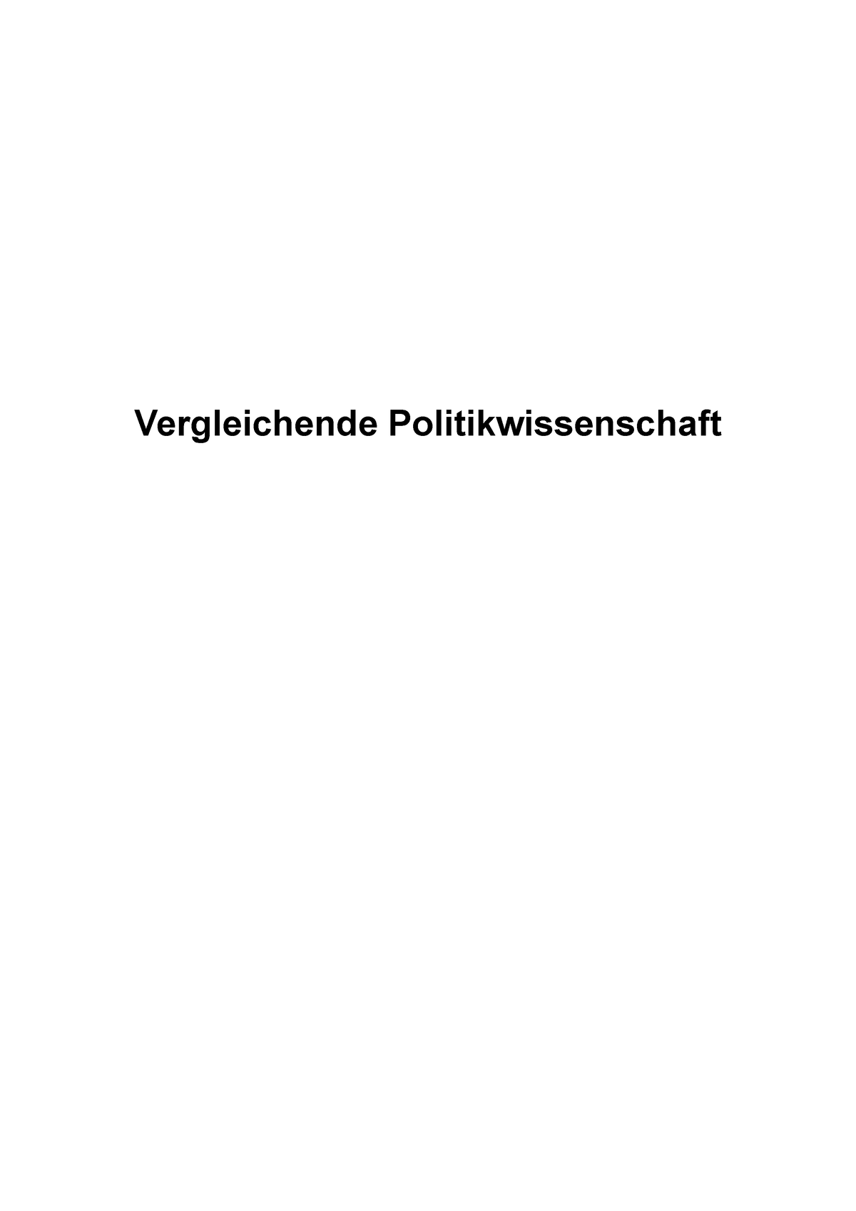 Vergleichende Politikwissenschaft - Wissenschaft ...