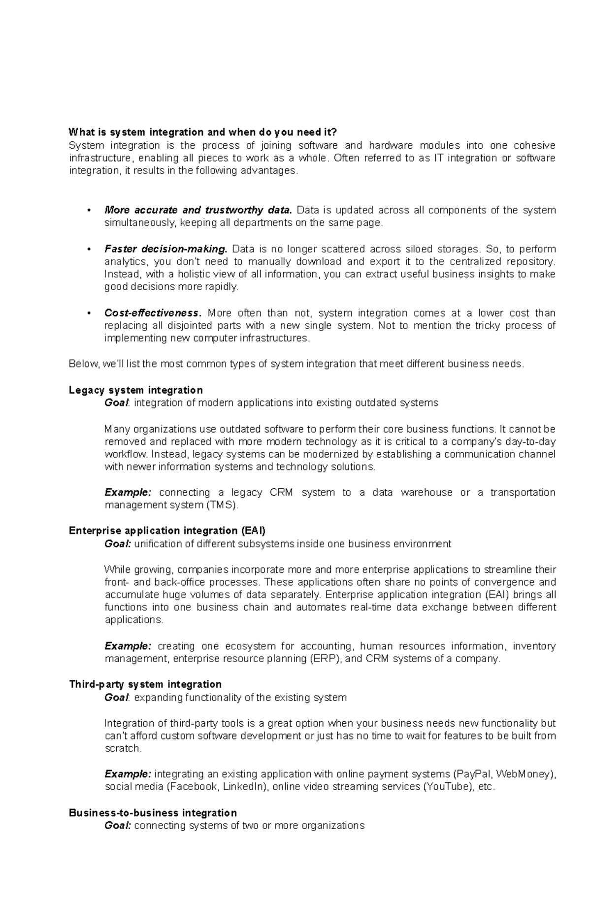 System Integration - What is system integration and when do you need it ...