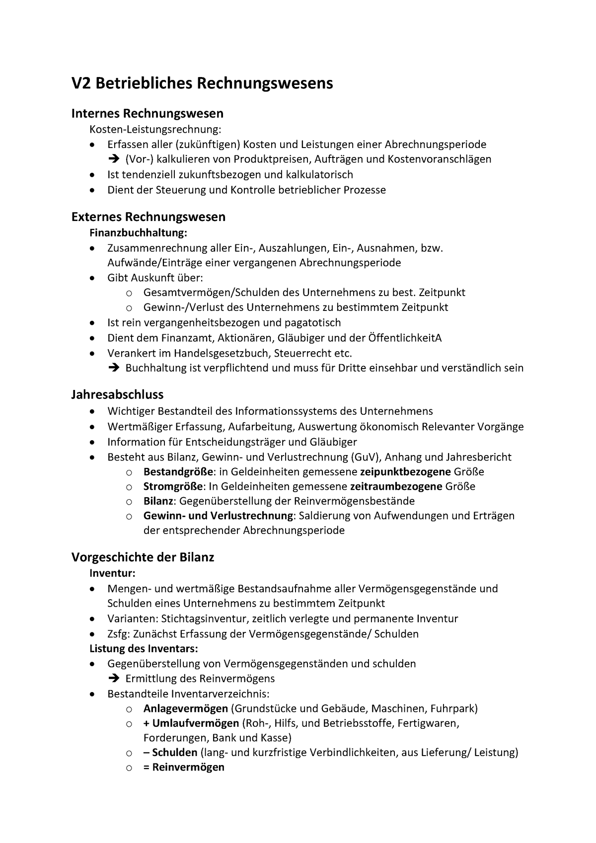 Wi Gr V Betriebliches Rechnungswesens V Betriebliches Rechnungswesens Internes