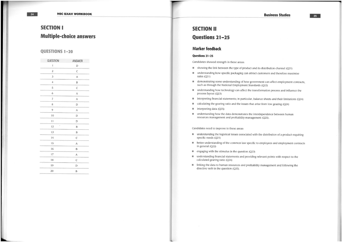 HSC Business Studies 2015 - questions with exemplar responses - Studocu