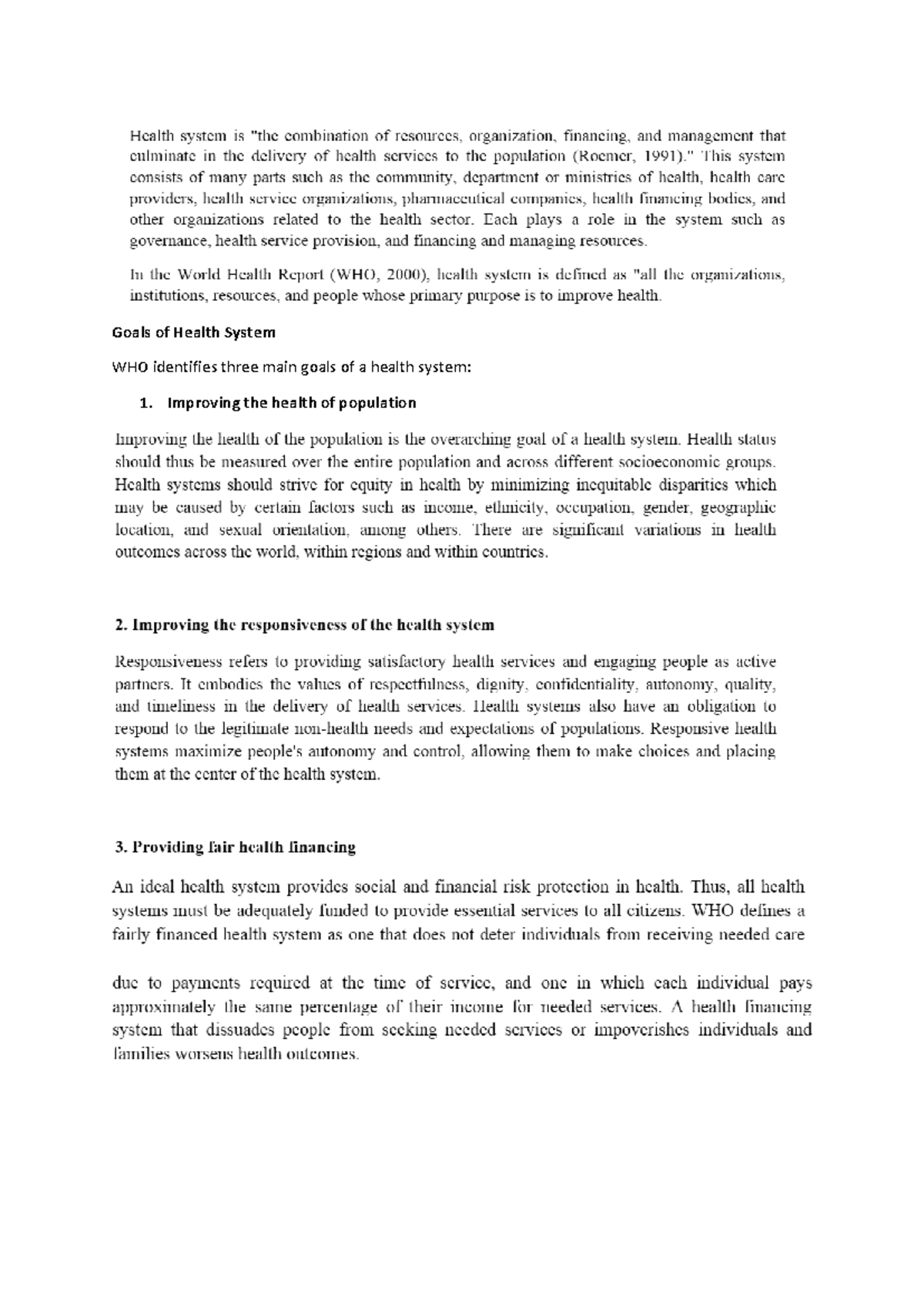 Health System goals National health policy Goals of Health System