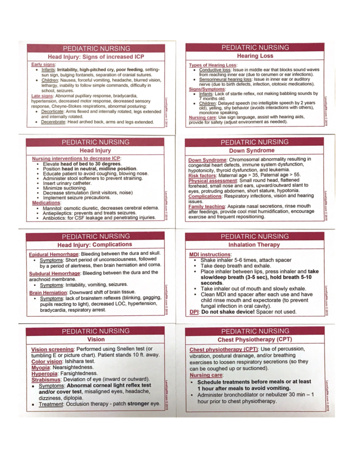 PED 3 - PED 3 - PEDIATRIC NURSING Head Injury: Signs of increased ICP ...