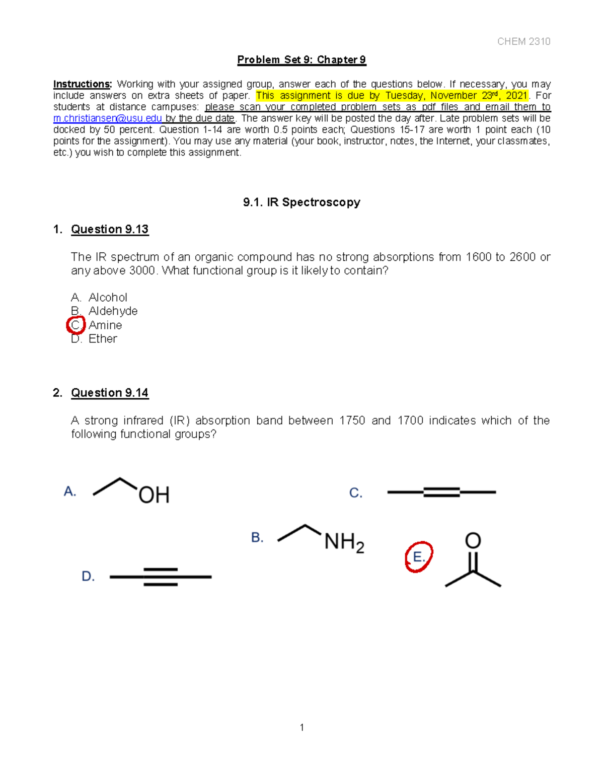 Copy Of Problem Set 9 - Notes From My Study Assignment - Problem Set 9 ...