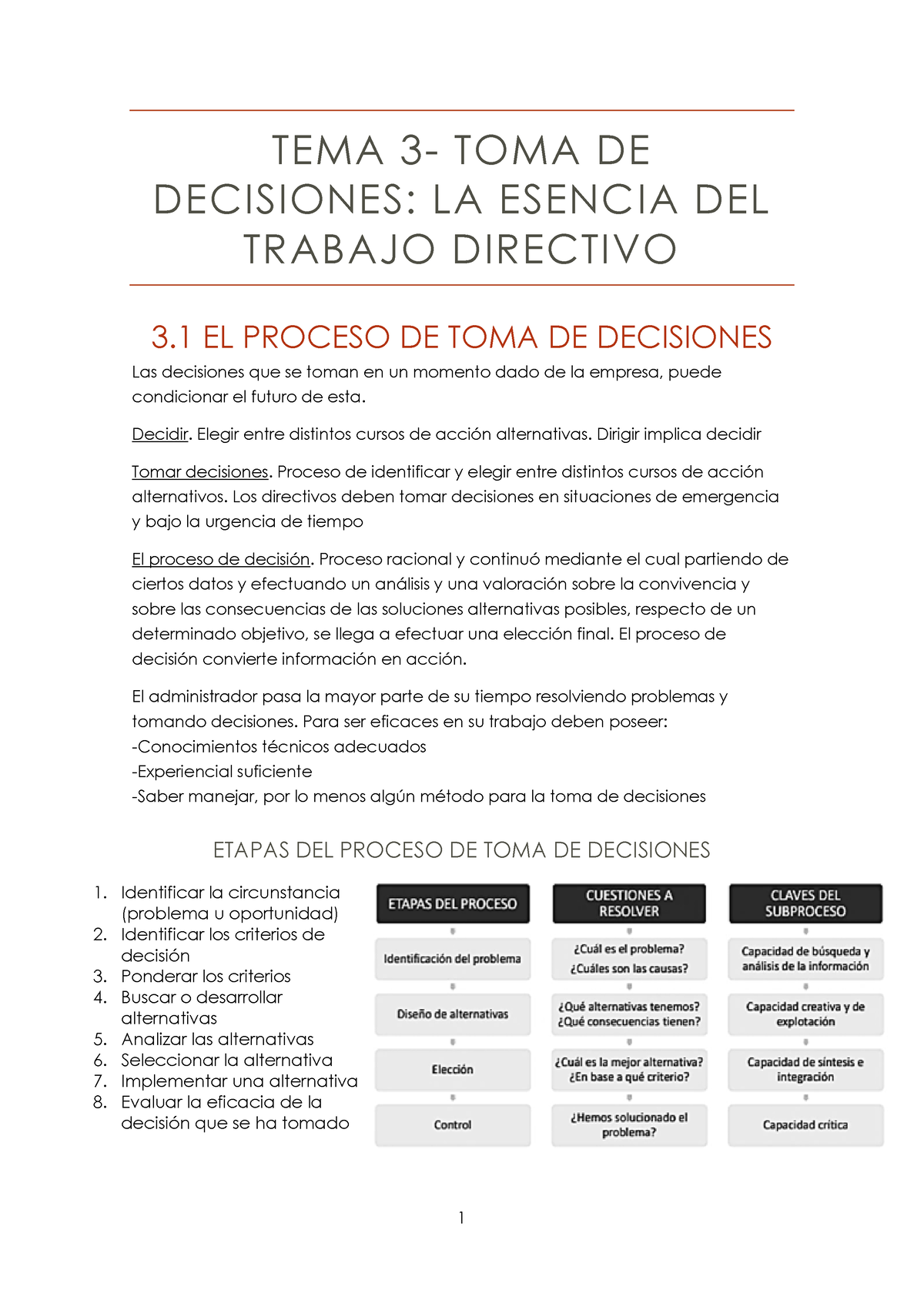 TEMA 3 - Economia De La Empresa De 1º - TEMA 3- TOMA DE DECISIONES: LA ...