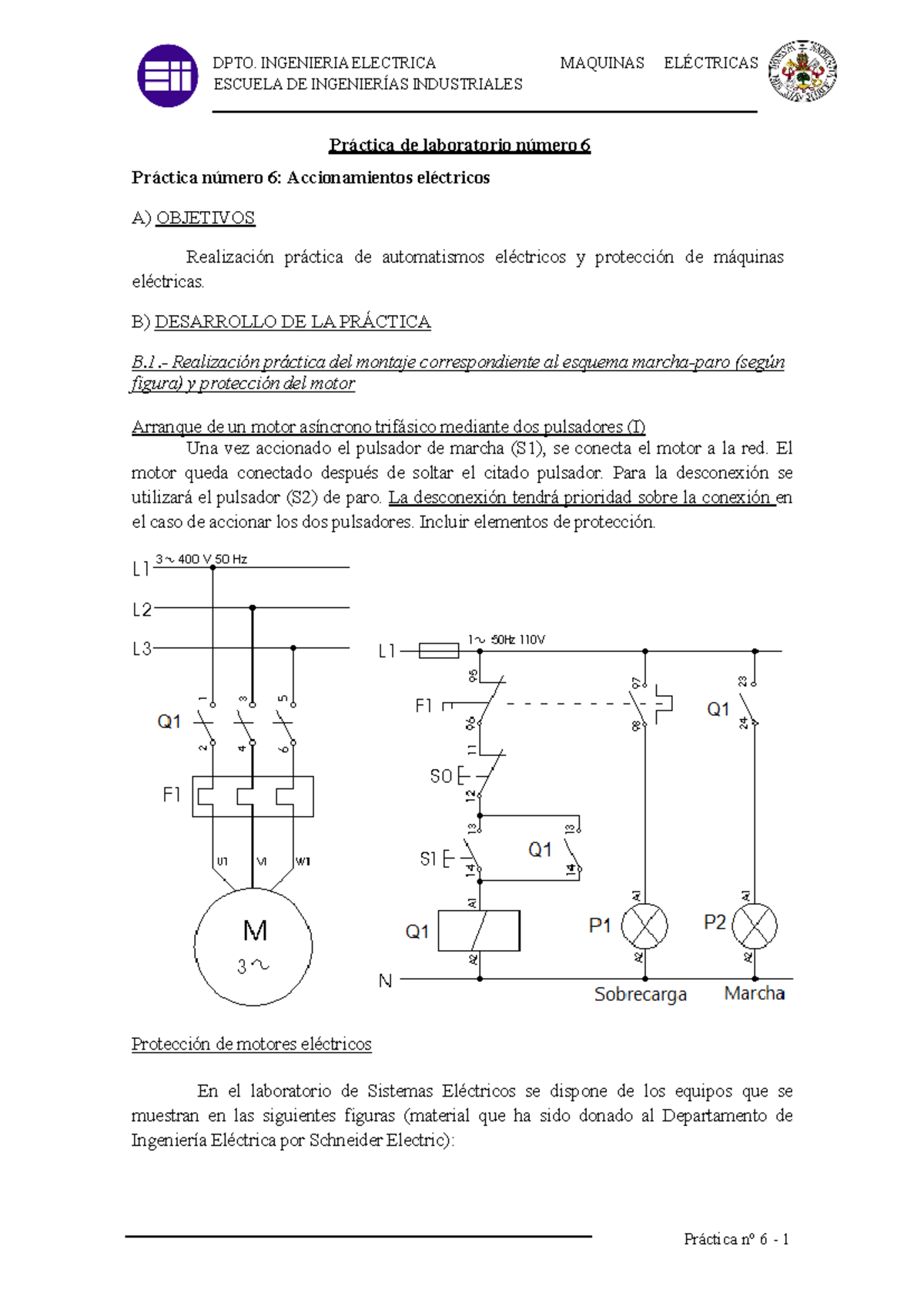 2022 2023 Guion Práctica Numero 6 Máquinas Eléctricas Escuela De